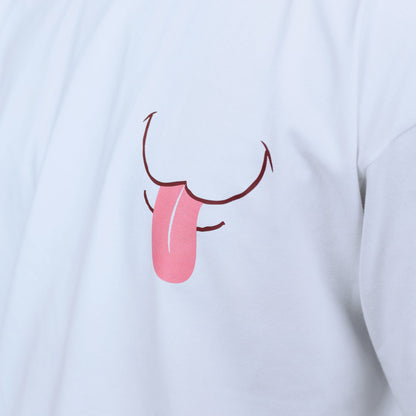 Men's White Dog Lover Graphic Printed Relaxed Fit T-shirt